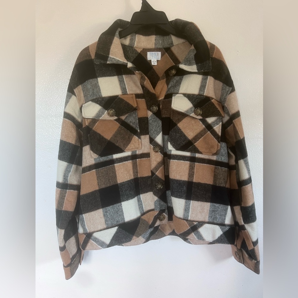 plaid jacket size L